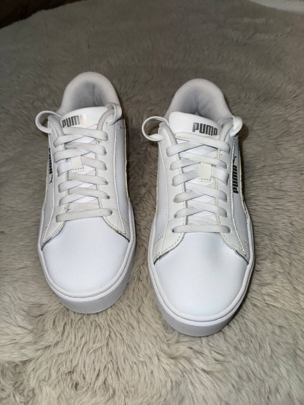 PUMA Smash Platform v3 White Rose Sneakers US 7